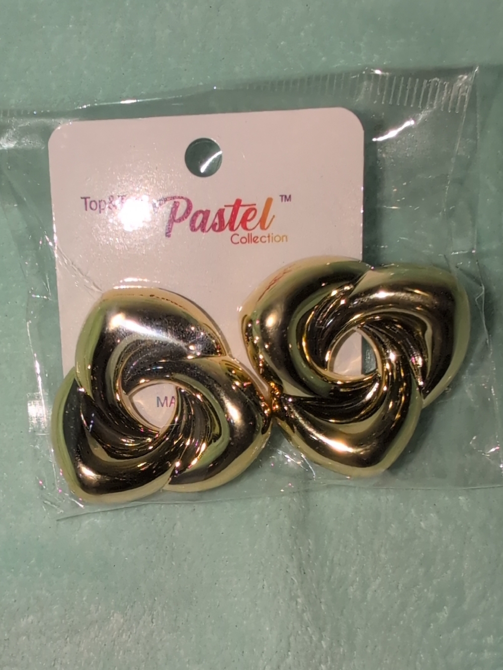 Gold Knot Statement Earrings